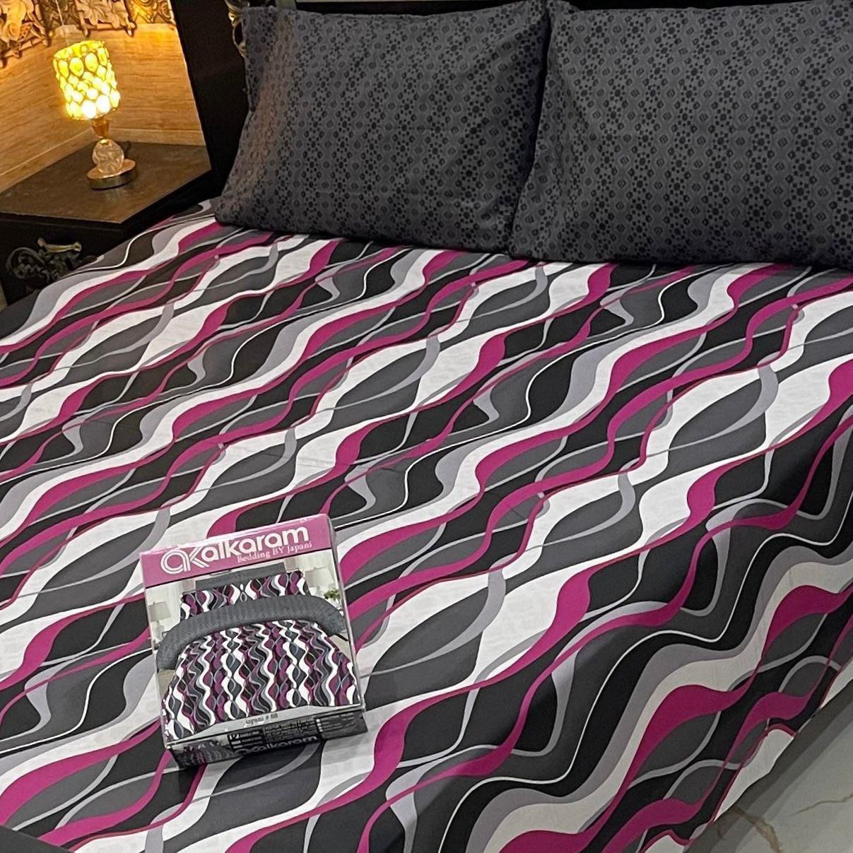 Alkaram 3pc King Size Bedsheet code 585