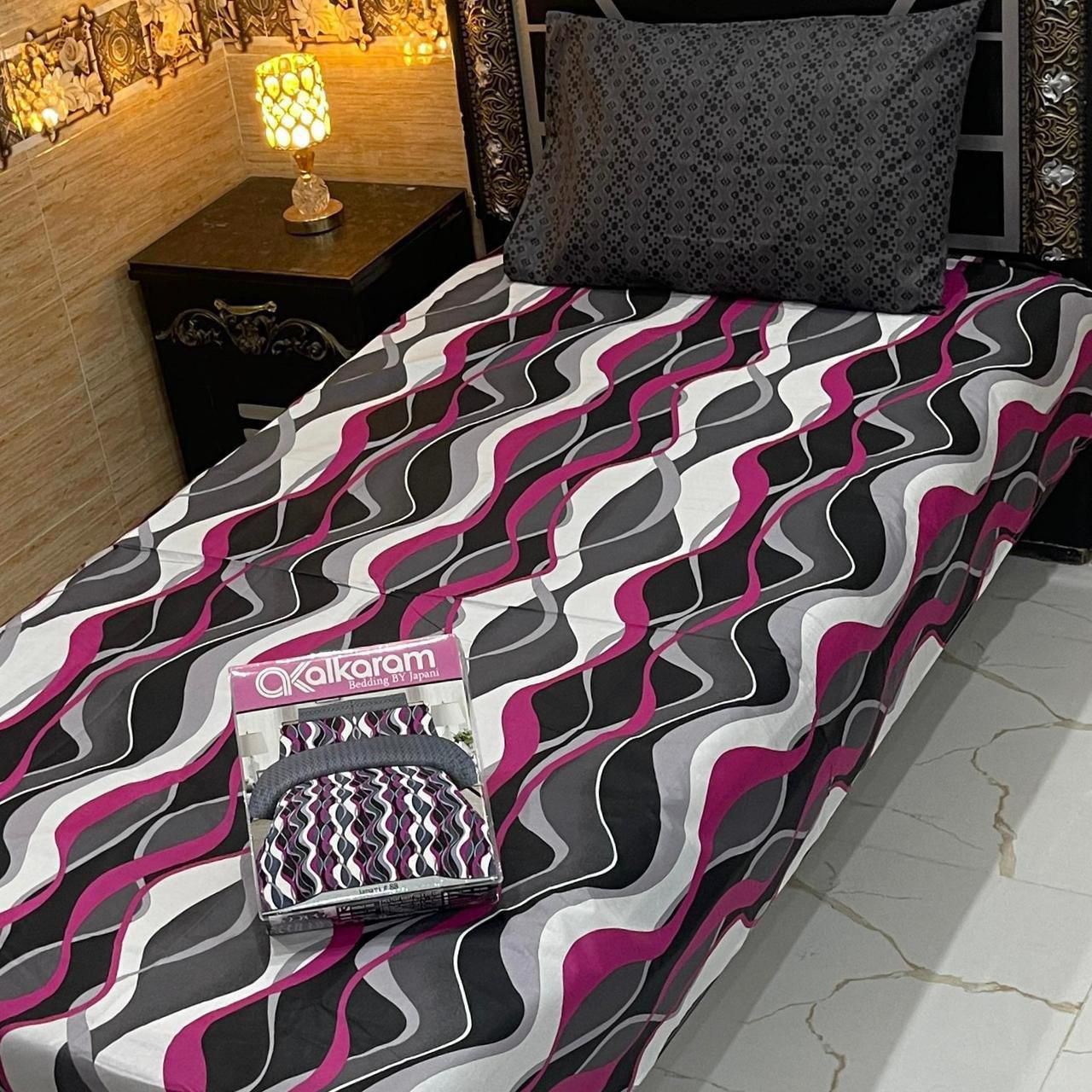 Cotton 4pc Single Pair Bedsheet AKS 506