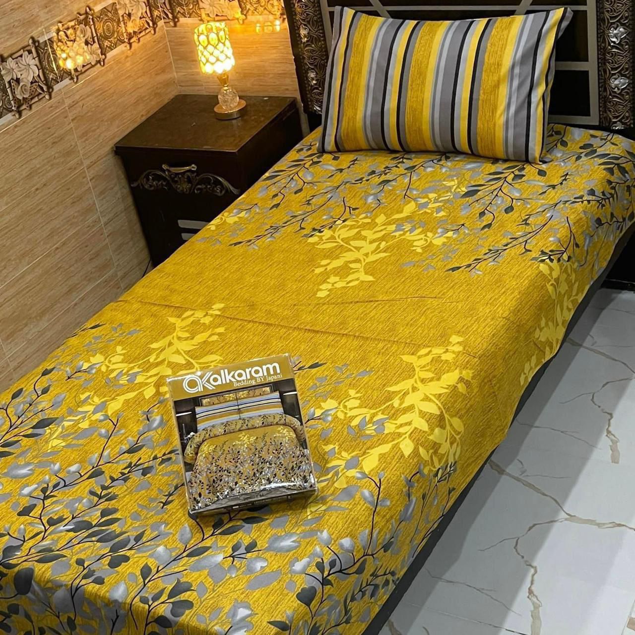 Cotton 4pc Single Pair Bedsheet AKS 533