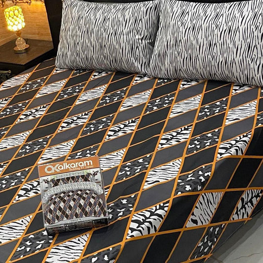 Alkaram 3pc King Size Bedsheet code 588