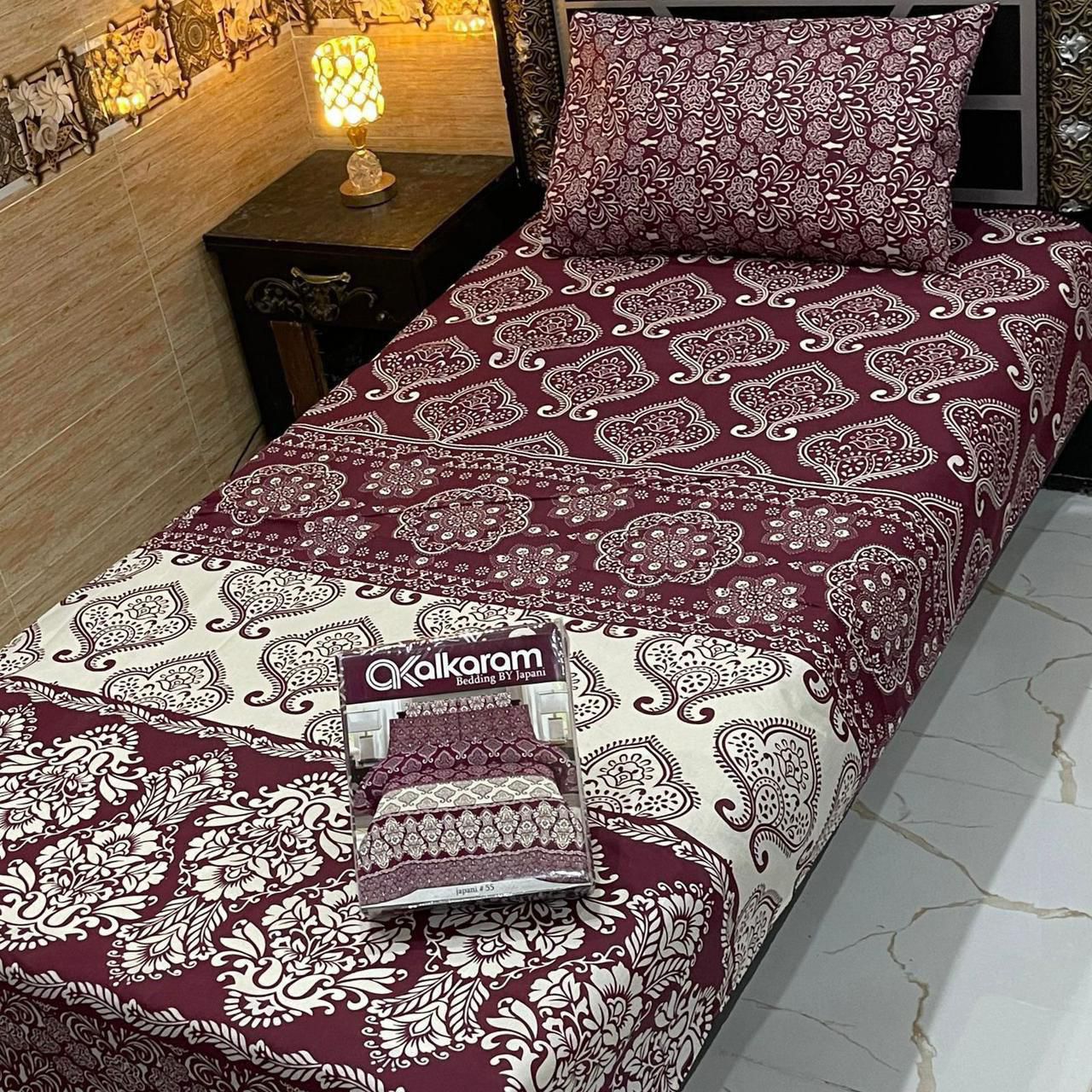 Alkaram 4pc Single Pair Bedsheet code 525