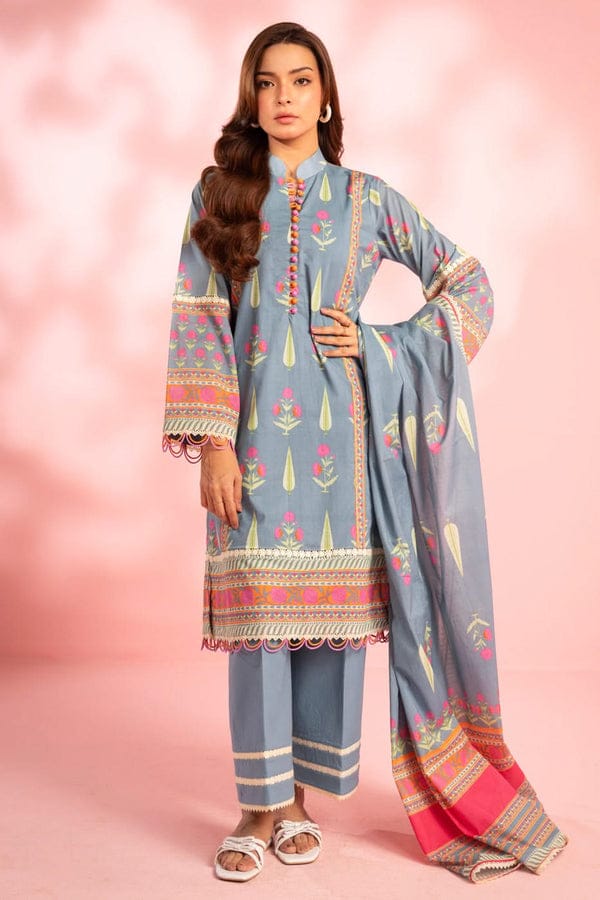 Unstitched 3-Piece Printed Lawn Suit