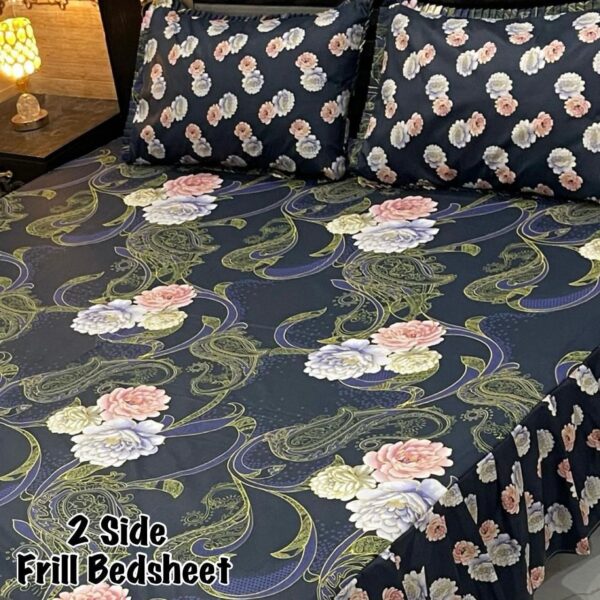 3 pcs  FRILL  BED sheet 4405