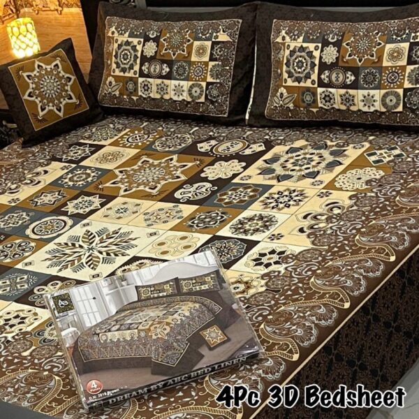 DESIGNER 3D Bed sheets 4 pcs 1116