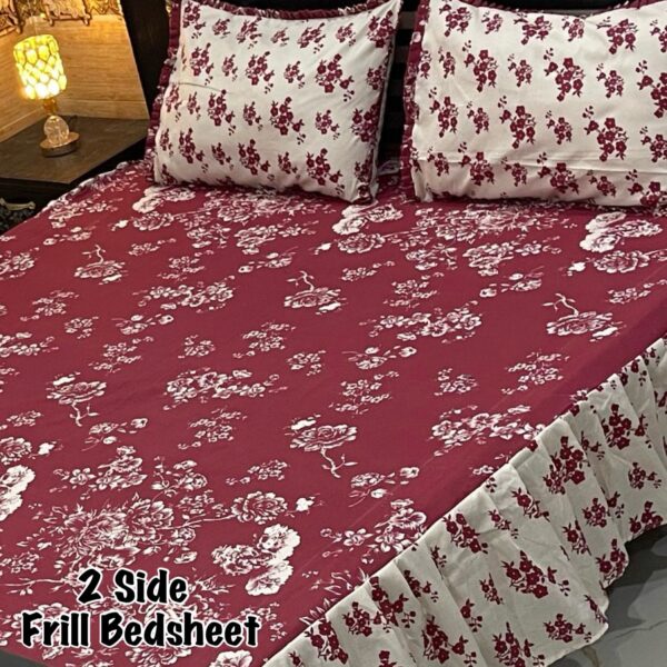 3 pcs  FRILL  BED sheet 4407