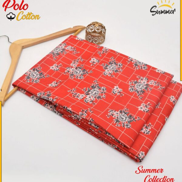 DIGITAL FLORAL PRINTED Micro Polo Cotton 2 Pcs Summer Collection 746