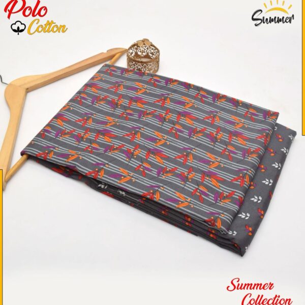 DIGITAL FLORAL PRINTED Micro Polo Cotton 2 Pcs Summer Collection 749