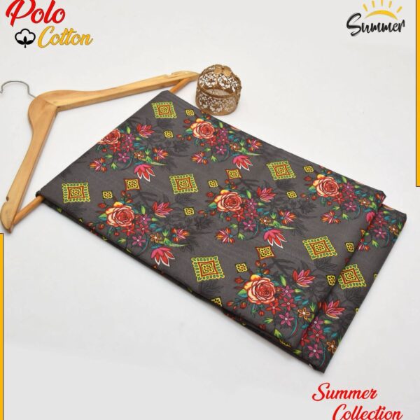 DIGITAL FLORAL PRINTED Micro Polo Cotton 2 Pcs Summer Collection 755