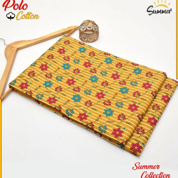 DIGITAL FLORAL PRINTED Micro Polo Cotton 2 Pcs Summer Collection 757