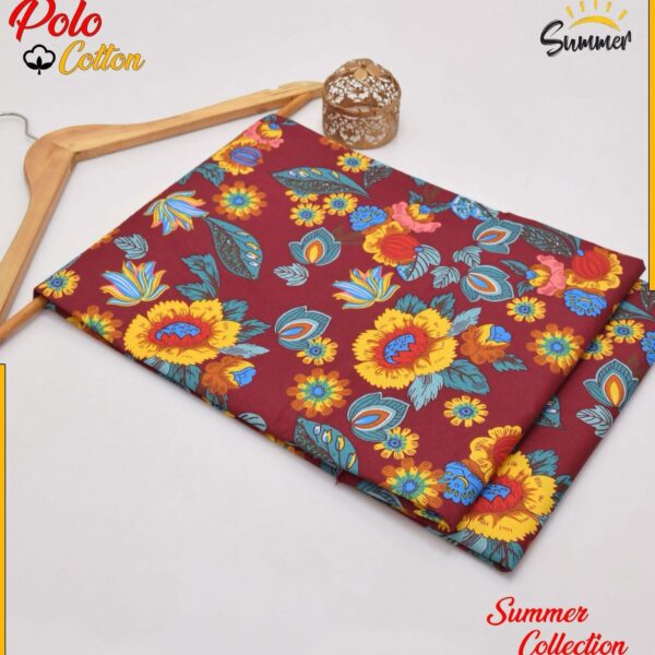 DIGITAL FLORAL PRINTED Micro Polo Cotton 2 Pcs Summer Collection 779