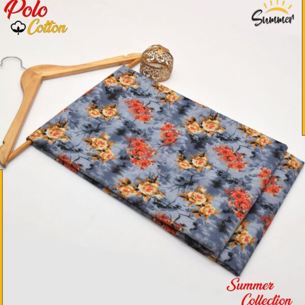 DIGITAL FLORAL PRINTED Micro Polo Cotton 2 Pcs Summer Collection 783